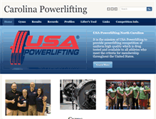 Tablet Screenshot of carolinapowerlifting.com
